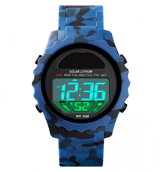 Часы наручные Skmei мужские электронные спортивные 1585blue-camo