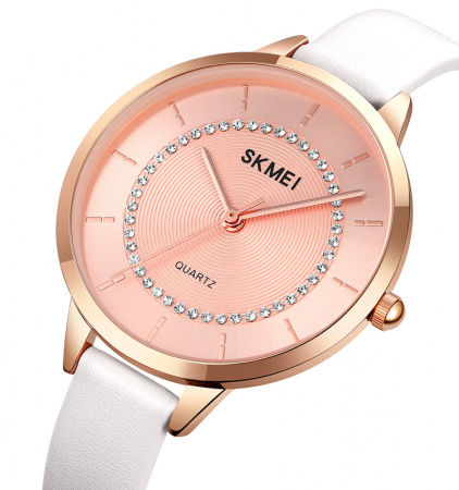 Часы наручные Skmei женские кварцевые 1976rose-gold-white