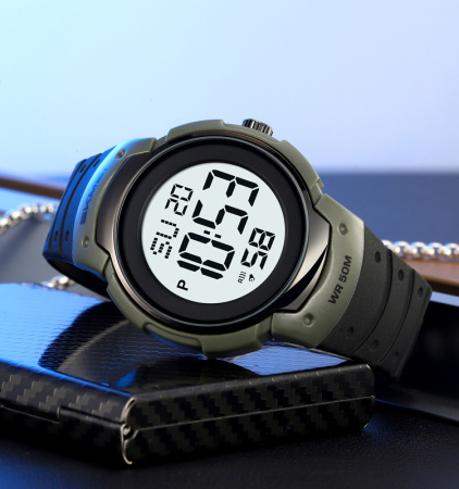 Часы наручные Skmei мужские электронные спортивные 2527green-white