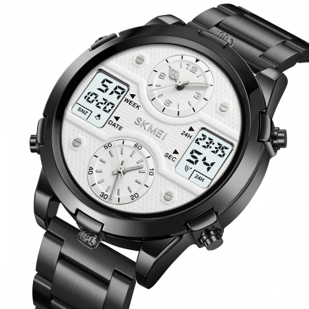 Часы наручные Skmei мужские электронные спортивные 2212black-white-steel