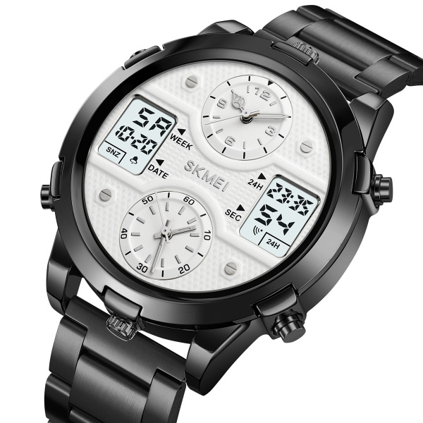 Часы наручные Skmei мужские электронные спортивные 2212black-white-steel