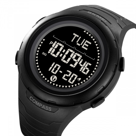 Часы наручные Skmei мужские электронные спортивные с компасом 2166black-black