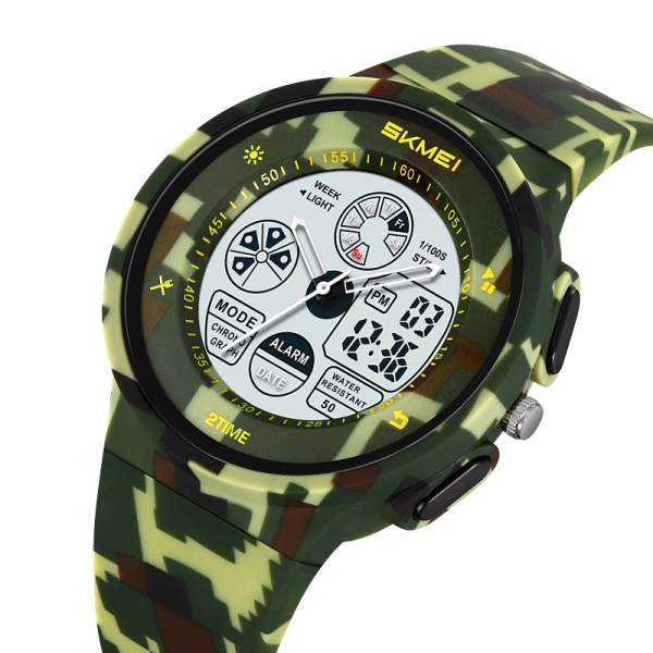 Часы наручные Skmei мужские электронные спортивные 2346green-camo