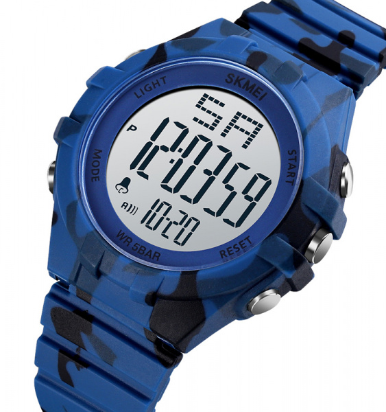 Часы наручные Skmei мужские электронные спортивные 1715blue-camo