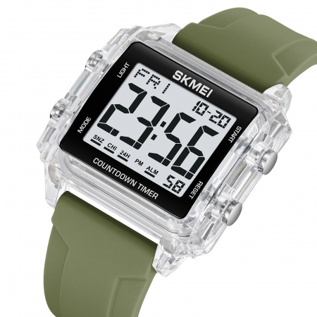 Часы наручные Skmei мужские электронные 2320white-light-green