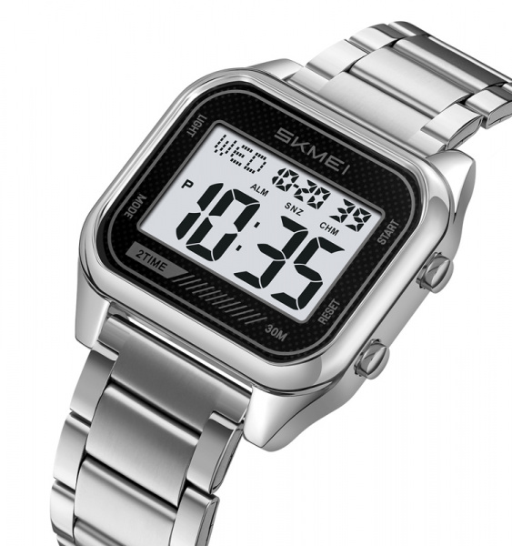Часы наручные Skmei мужские электронные спортивные 2478silver-white
