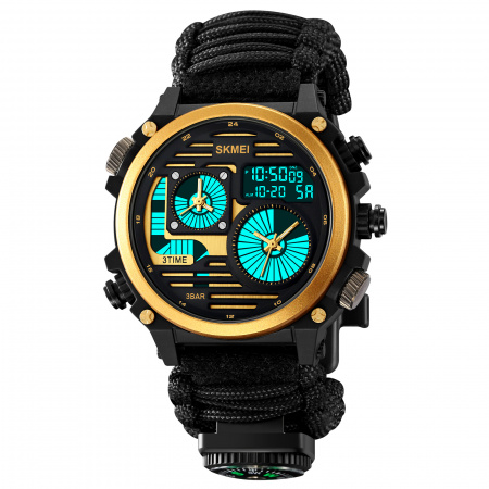Часы наручные Skmei мужские электронные спортивные 2202black-gold