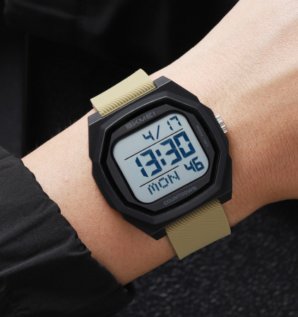 Часы наручные Skmei мужские электронные спортивные 2495coffee