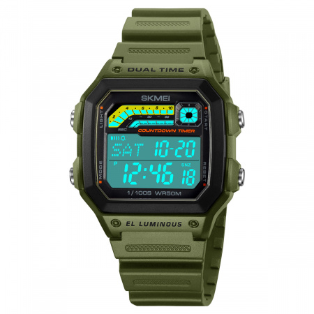 Часы наручные Skmei мужские электронные 2307green