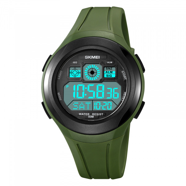 Часы наручные Skmei мужские электронные спортивные 2104army-green