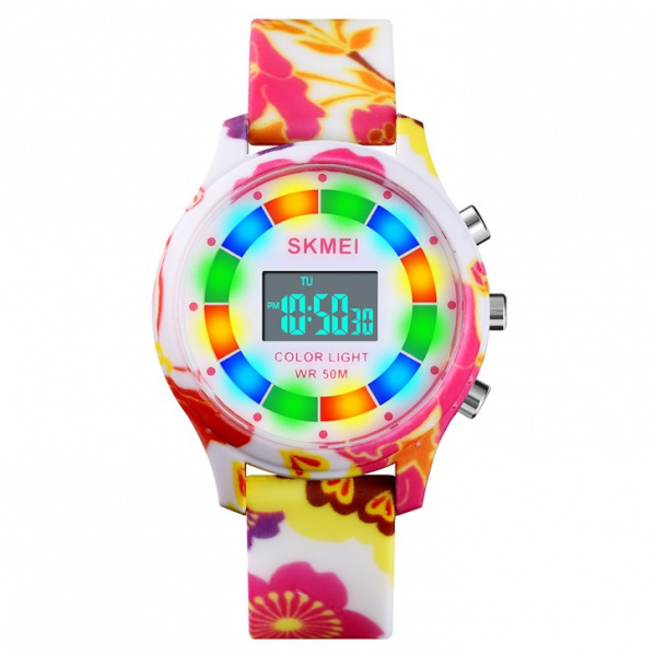 Часы наручные Skmei детские электронные 1596camo-flower