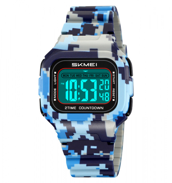Часы наручные Skmei мужские электронные спортивные 2343blue-camo