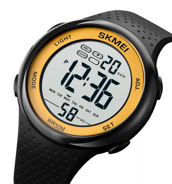 Часы наручные Skmei мужские электронные спортивные 1856black-gold