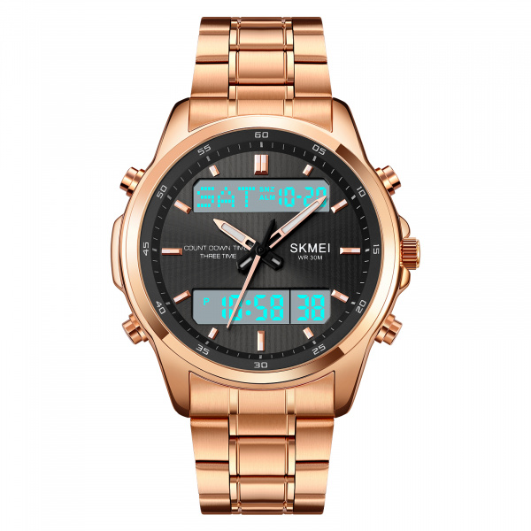 Часы наручные Skmei мужские электронные 2049rose-gold-white