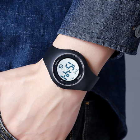 Часы наручные Skmei женские электронные спортивные 2026black-silver-white