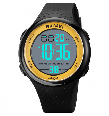 Часы наручные Skmei мужские электронные спортивные 1856black-gold