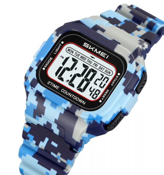 Часы наручные Skmei мужские электронные спортивные 2343blue-camo