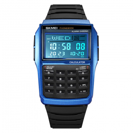 Часы наручные Skmei мужские электронные с калькулятором 2255blue