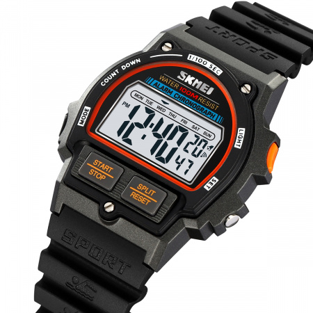 Часы наручные Skmei мужские электронные спортивные водонепроницаемые 2263titanium-orange