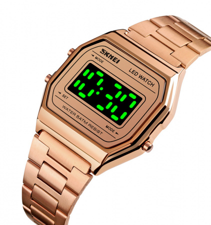 Часы наручные Skmei мужские электронные 1646rose-gold