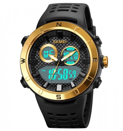 Часы наручные Skmei мужские электронные спортивные 2014gold-white