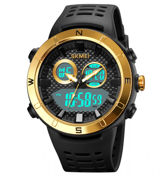 Часы наручные Skmei мужские электронные спортивные 2014gold-white