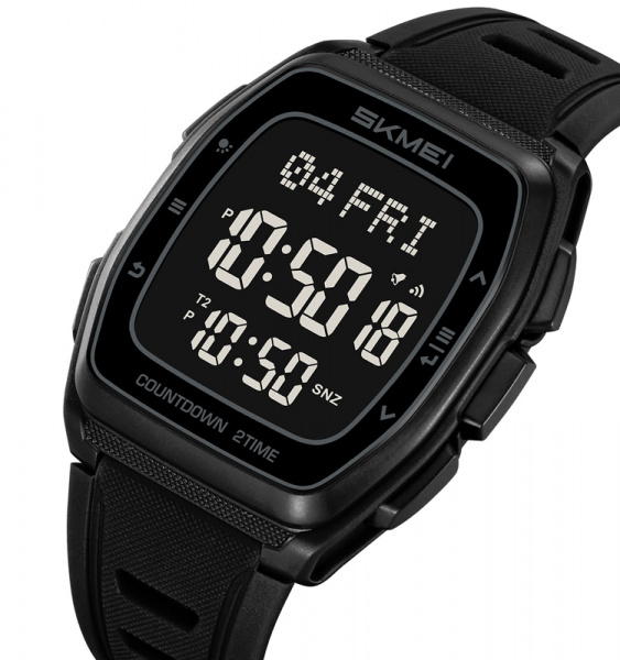 Часы наручные Skmei мужские электронные спортивные 2441black-black