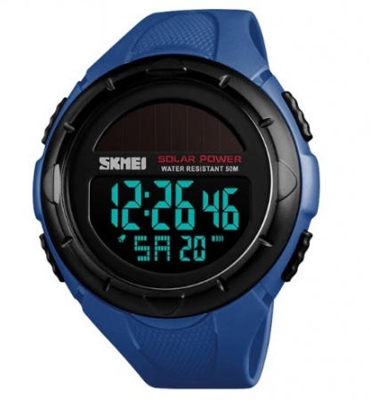 Часы наручные Skmei мужские электронные спортивные солнечная батарея 1405blue