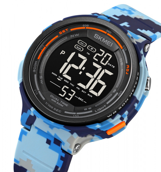 Часы наручные Skmei мужские электронные спортивные 1841blue-camo