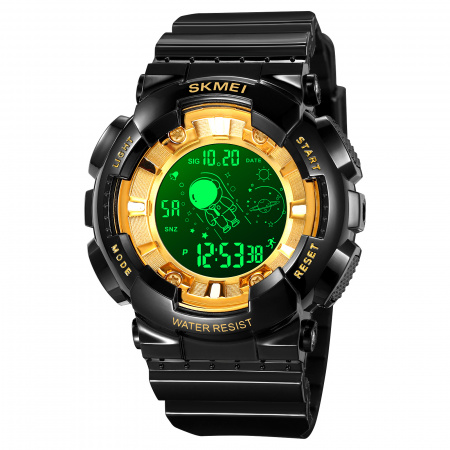 Часы наручные Skmei мужские электронные спортивные 2035black-gold-black