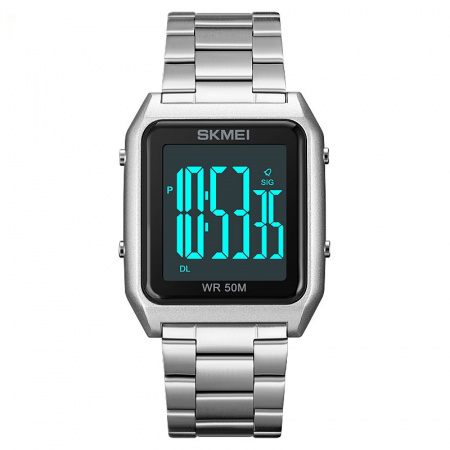 Часы наручные Skmei мужские электронные спортивные 1879silver