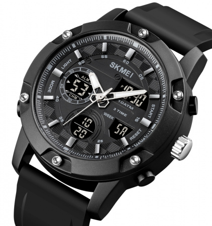 Часы наручные Skmei мужские электронные водонепронецаемые спортивные 1757black-black