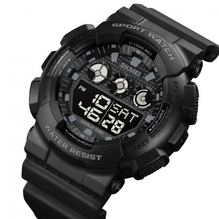 Часы наручные Skmei мужские электронные спортивные 1857black-black