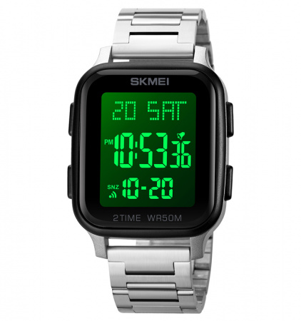 Часы наручные Skmei мужские электронные спортивные 1859silver