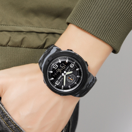 Часы наручные Skmei мужские электронные спортивные 1655black-black