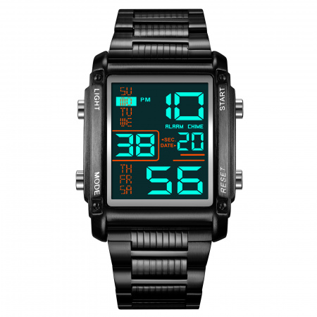Часы наручные Skmei мужские электронные 2206black-black